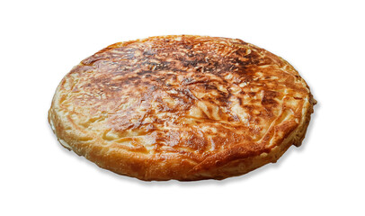 Traditional Turkish pastries: Cheese water borek (Su boregi). Turkish Patty Borek Slices, Burek. Water pastry on the tray