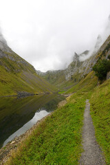 Faelensee - Faelen lake, mountain lake in the Swiss Alps