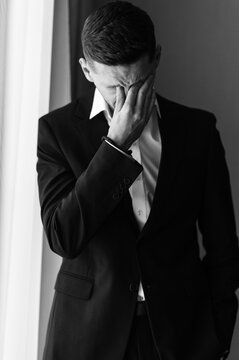 Portrait groom emotion feelings 