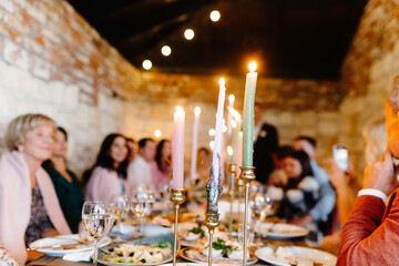 Holiday dinner decor guest