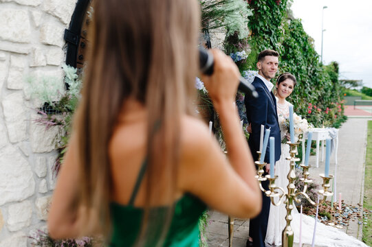 Wedding ceremony marriage newlyweds 