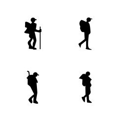 mountain climber icon vector illustration