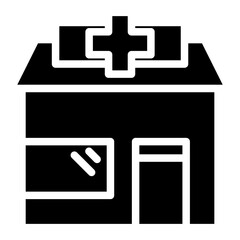 Obraz premium pet clinic glyph 