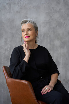 elegant portrait of an elderly lady