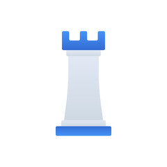 Strategy business icon with blue duotone style. Team, sign, idea, target, web, set, concept. Vector illustration