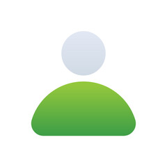 User business icon with green duotone style. Avatar, people, social, person, silhouette, profile, team. Vector illustration