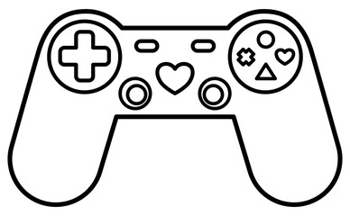 video game controller outline icon © Mimidesign