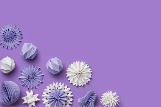 Stylish paper New Year decorations.