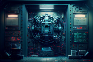 Obraz premium Technology background concept art Generative AI illustration