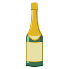 wine alcoholic drink flat icon vector illustration