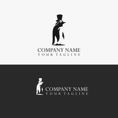 The Gentle penguin silhouette is the simple character of the penguin logo vector with a luxurious feel.
