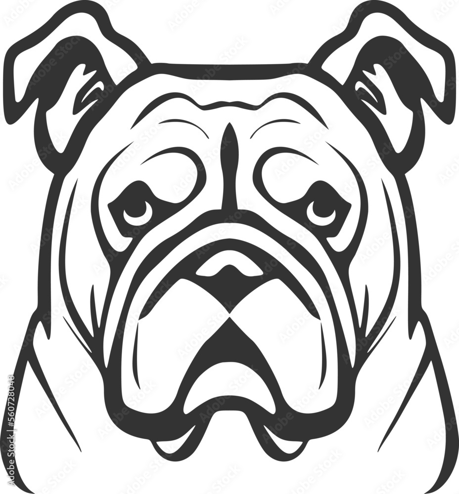 Poster dog head symbol