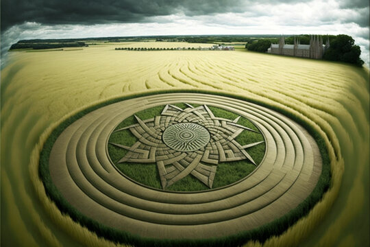 Illustration of crop circles