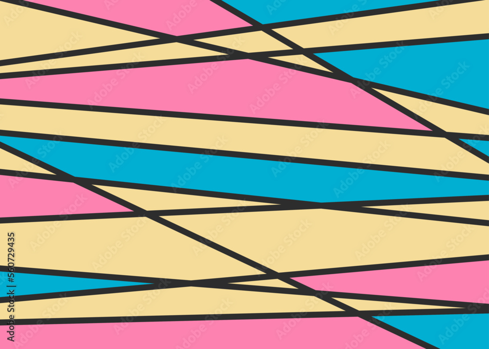Poster minimalist background with abstract colorful geometric line pattern