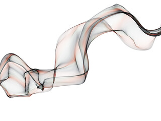 Transparent smoke, colored air plume. Fantastic plastic hi-tech futuristic abstract technology layout. Futuristic art. Png