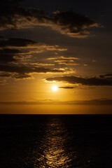sunset over the sea