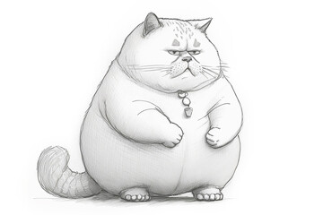 a fat cat unhappy with his life