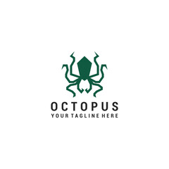 Octopus logo design icon vector