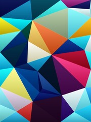 Fototapeta premium Low Poly Graphical Abstract Painting Art Background Texture,Colorful Geometrical Artwork,Modern Conceptual Print 3D Rendering,3D Illustration