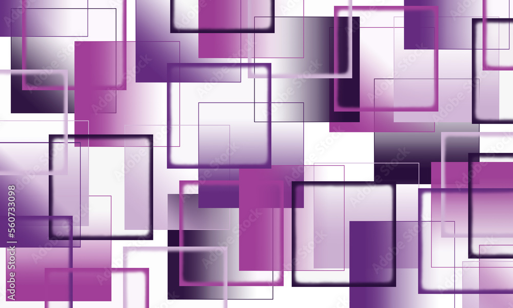 Aufkleber abstract background with simple purple square or rectangle geometrical shapes