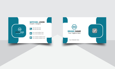 Corporate business card template.Double sided business card design.
Business card layout with modern design.  creative clean
business card design. Vector illustrator print design visiting card.