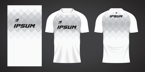 white sports shirt jersey design template	