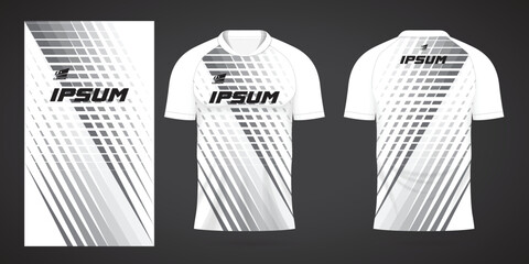 white sports shirt jersey design template	