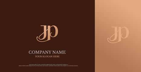 Initial JP Logo Design Vector 