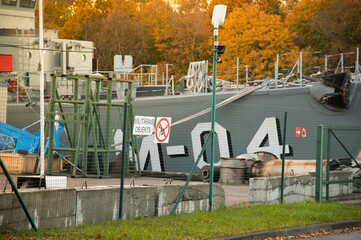 A military facility where drones may not be flown. Military object written on wall.