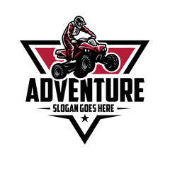Premium Adventure Wild ATV Logo Vector Isolated