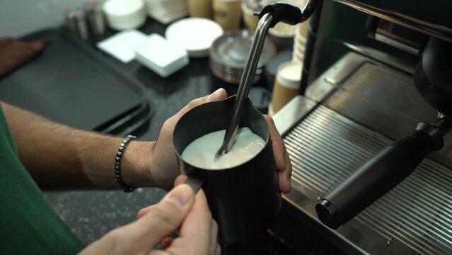 Latte coffee making process