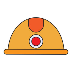 Isolated engineer helmet icon Flat design Vector