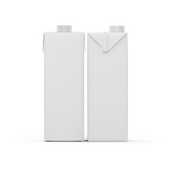 Square white blank package