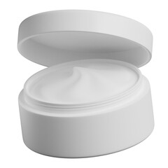 cream jar cosmetic skin care 3d rendering illustration