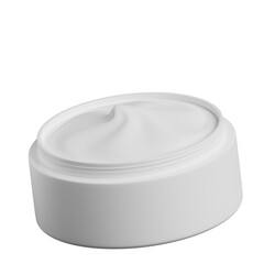 cream jar cosmetic skin care 3d rendering illustration