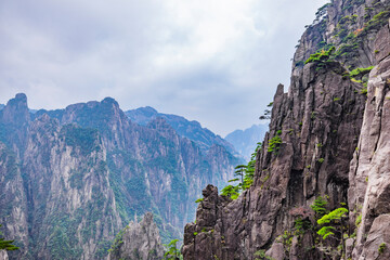 Natural scenery of Huangshan Scenic Area in Anhui Province