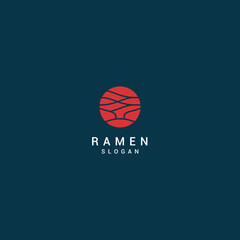 Ramen logo design icon vector