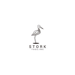 Naklejka premium Heron logo design icon vector