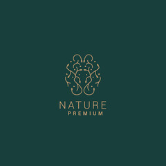 Nature logo design icon vector