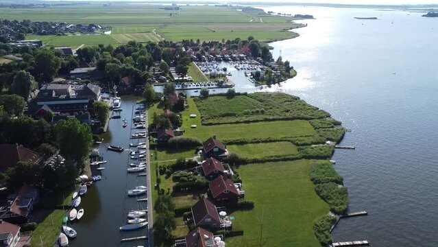 Frisian Harbor from above in summer time