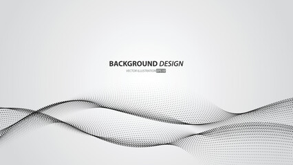 Abstract white and grey gradient color background. with flowing particles. Digital future technology concept.