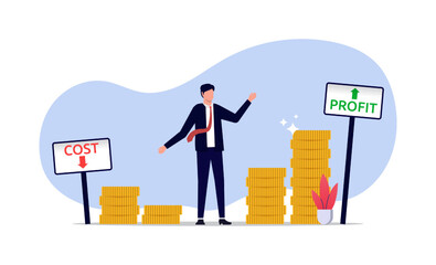 Reduce costs and increase profitability, financial savings and efficiency, business profit growth