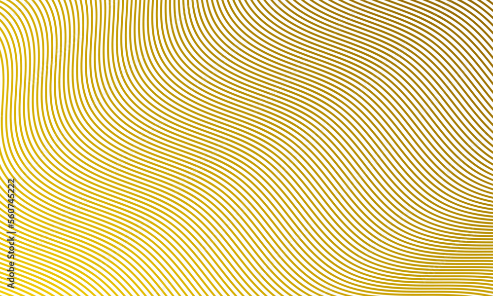 Poster white abstract background with linear yellow waves. abstract wavy background. vector illustration