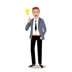 Businessman got an idea vector illustration