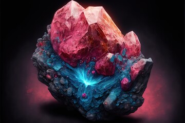 Realistic Corundum Crystal Close-up