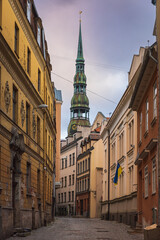 Obraz premium In the historic centre of Riga