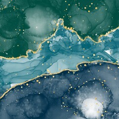 Alcohol Ink Luxury Gold Glitter Background