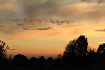 sunset in the mountains