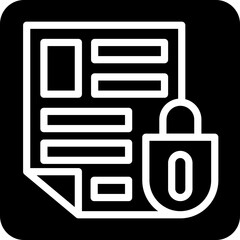 Solid Confidentiality data vector icon