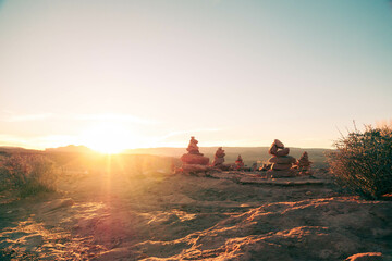 sunset in the mountains